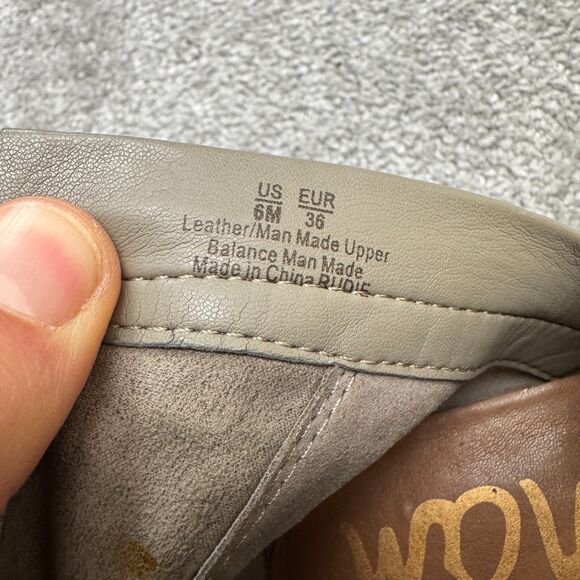 Sam Edelman Fringe Studded Suede Leather Ankle Boots Womens 6M Taupe Low Heel - Picture 14 of 14